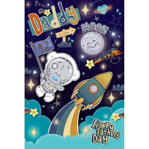 Me To You Daddy, love you to the moon and back Happy Father's Day Card