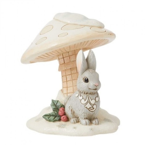 Jim Shore White Woodland Bunny Figurine