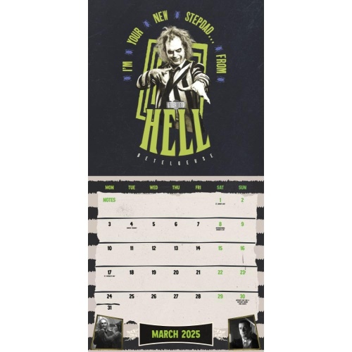 Beetlejuice 2 Movie 2025 Square Wall Calendar Officially Licensed