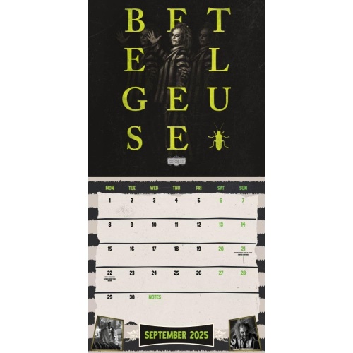 Beetlejuice 2 Movie 2025 Square Wall Calendar Officially Licensed