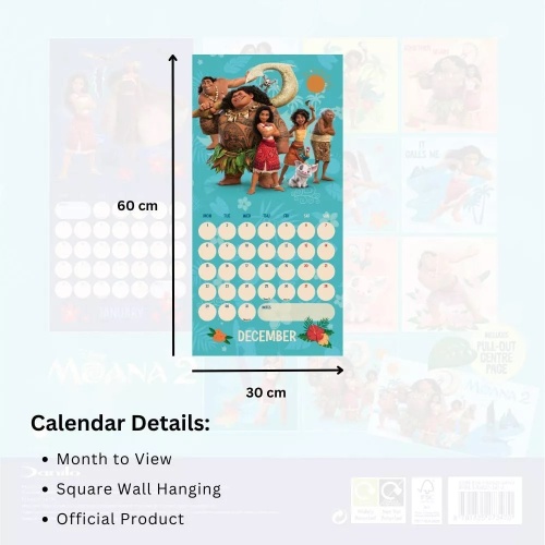 Disney Moana 2025 Calendar