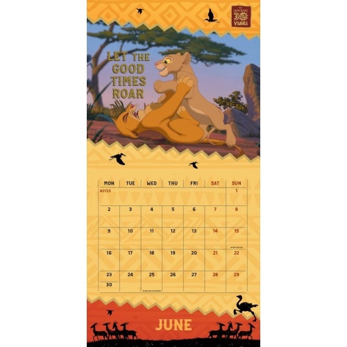 Disney Lion King 2025 Wall Calendar