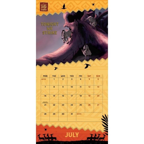 Disney Lion King 2025 Wall Calendar