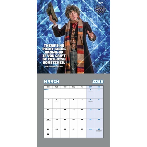 Doctor Who Classic Edition 2025 Calendar Official Licensed