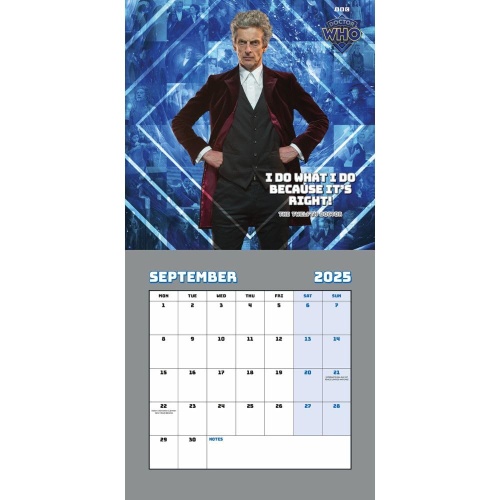 Doctor Who Classic Edition 2025 Calendar Official Licensed