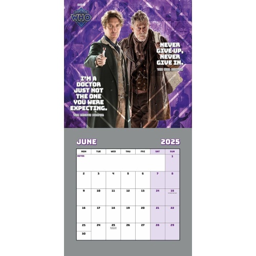 Doctor Who Classic Edition 2025 Calendar Official Licensed