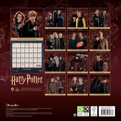 Harry Potter 2025 Wall Calendar