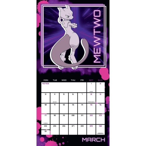 Official Pokemon 2025 Wall Calendar