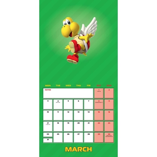 Super Mario 2025 Calendar Officially Licensed