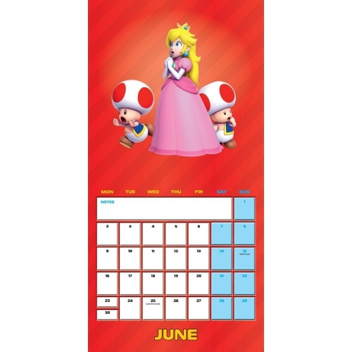 Super Mario 2025 Calendar Officially Licensed