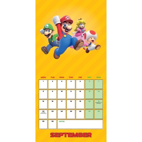 Super Mario 2025 Calendar Officially Licensed