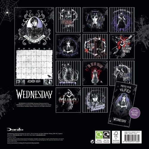 Wednesday 2025 Square Wall Calendar Officially Licensed