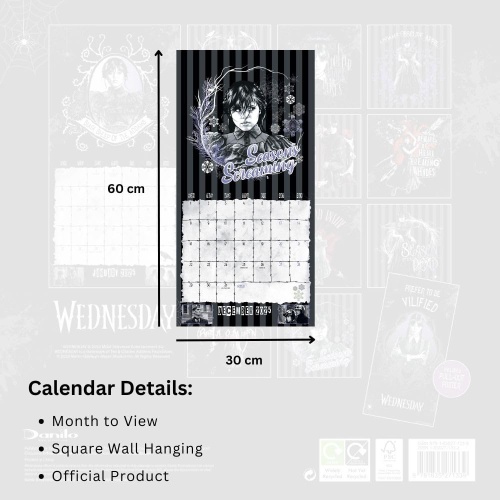 Wednesday 2025 Square Wall Calendar Officially Licensed