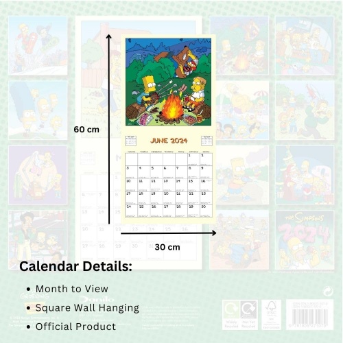 The Simpsons 2025 Wall Calendar