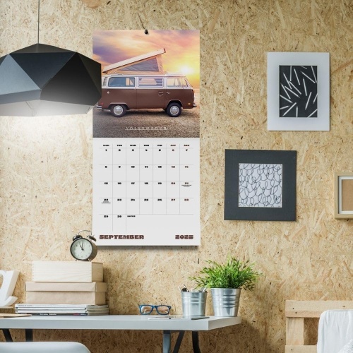 VW Camper Vans 2025 Wall Calendar