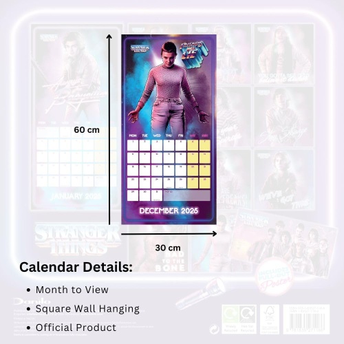 Stranger Things Wall Calendar 2025