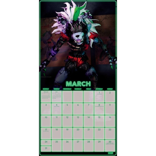 Five Nights At Freddy's Square Wall 2025 Calendar Officially Licensed