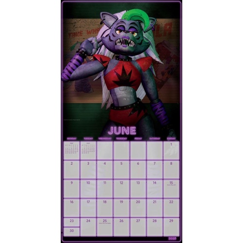 Five Nights At Freddy's Square Wall 2025 Calendar Officially Licensed