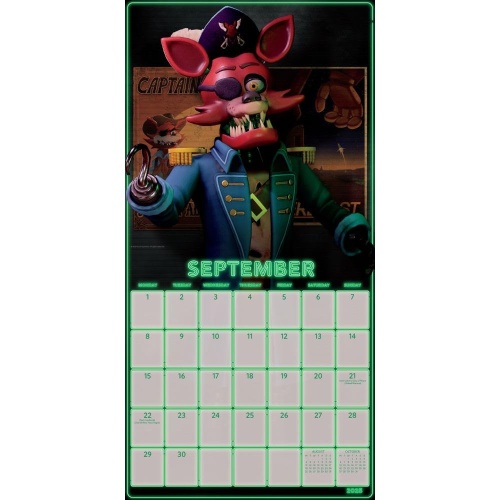 Five Nights At Freddy's Square Wall 2025 Calendar Officially Licensed