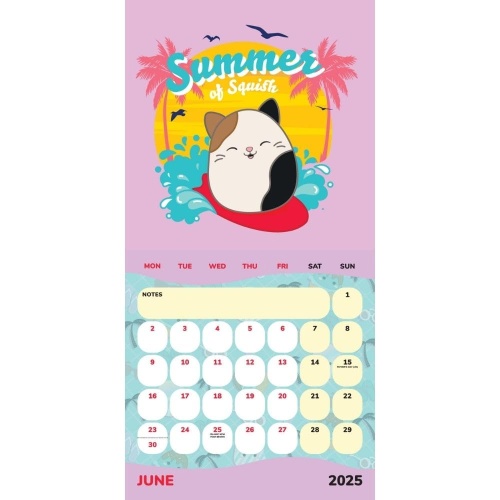 Squishmallows 2025 Wall Calendar