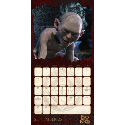 The Lord Of The Rings 2025 Wall Calendar