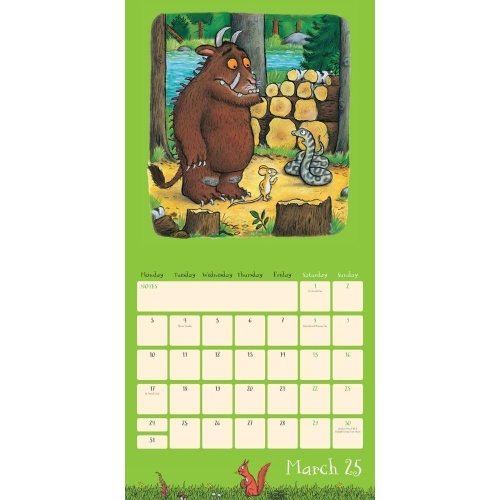 Gruffalo 2025 Wall Calendar Officially Licensed