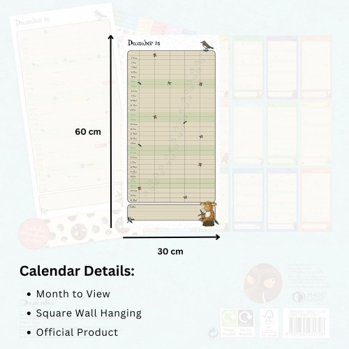 Gruffalo 2025 Family Planner Wall Calendar Officially Licensed