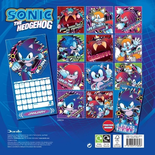 Sonic the Hedgehog Wall Calendar 2024