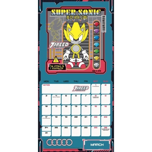 Sonic the Hedgehog Wall Calendar 2025