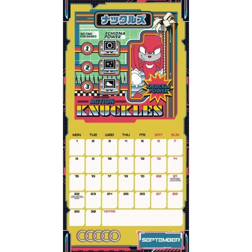 Sonic the Hedgehog Wall Calendar 2025