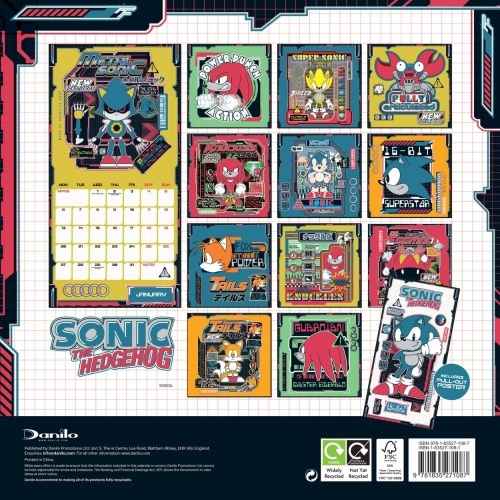 Sonic the Hedgehog Wall Calendar 2025