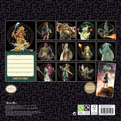 The Legend Of Zelda 2025 Wall Calendar