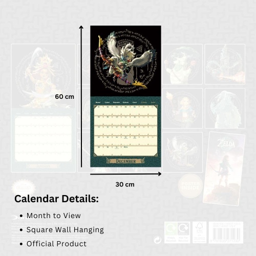 The Legend Of Zelda 2025 Wall Calendar