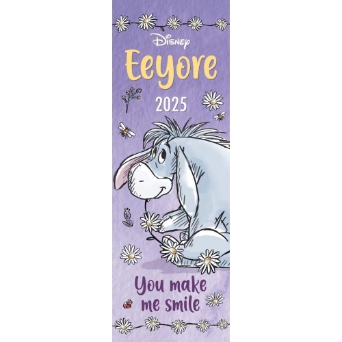 Disney Winnie The Pooh Eeyore 2025 Slim Wall Calendar