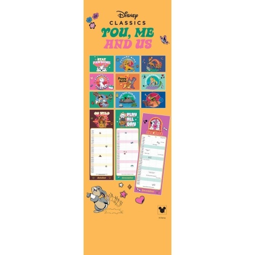 Disney You Me And Us 2025 Slim Wall Calendar