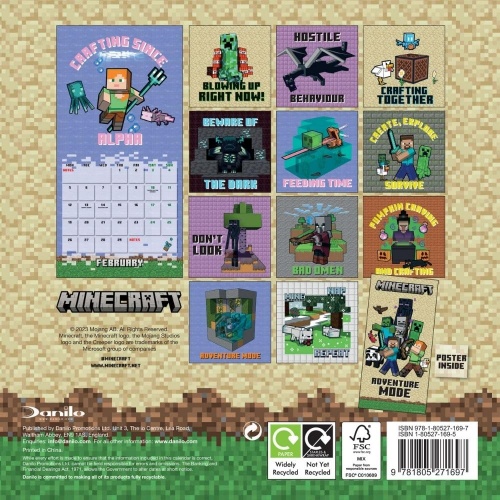 Minecraft Official 2024 Mini Calendar