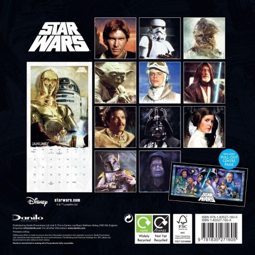 Star Wars Classic Mini 2025 Calendar