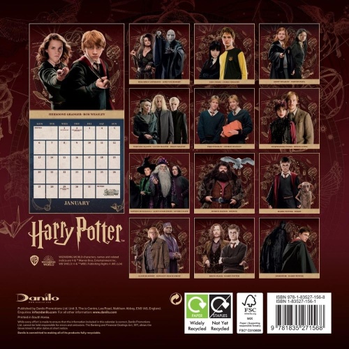 Harry Potter Official 2025 Mini Calendar