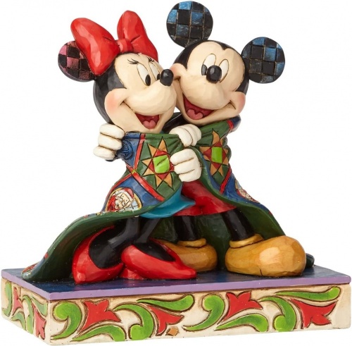 Disney Traditions Mickey and Minnie Mouse in Blanket Figurine