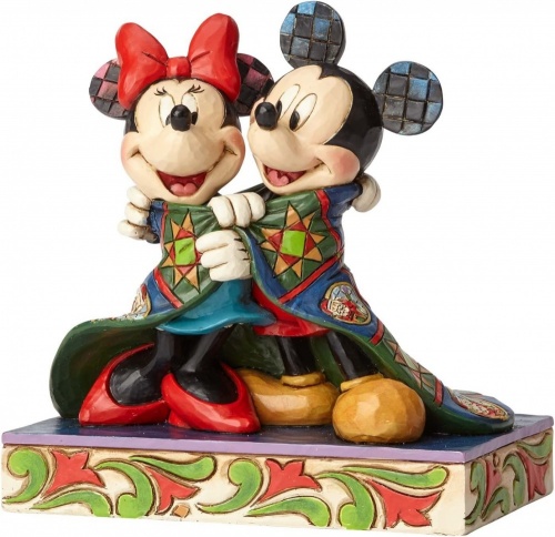 Disney Traditions Mickey and Minnie Mouse in Blanket Figurine