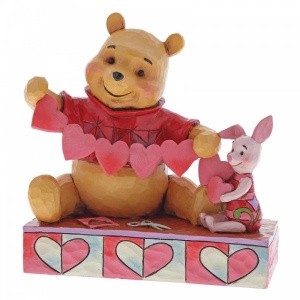 Disney Traditions Handmade Valentine Pooh & Piglet Figurine