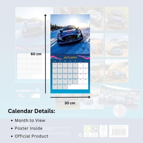 M-Sport Ford World Rally Team 2024 Wall Calendar