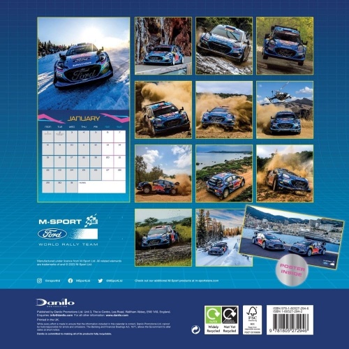 M-Sport Ford World Rally Team 2024 Wall Calendar