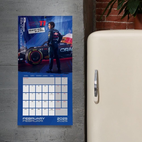 Formula One Red Bull Racing F1 2025 Square Wall Calendar