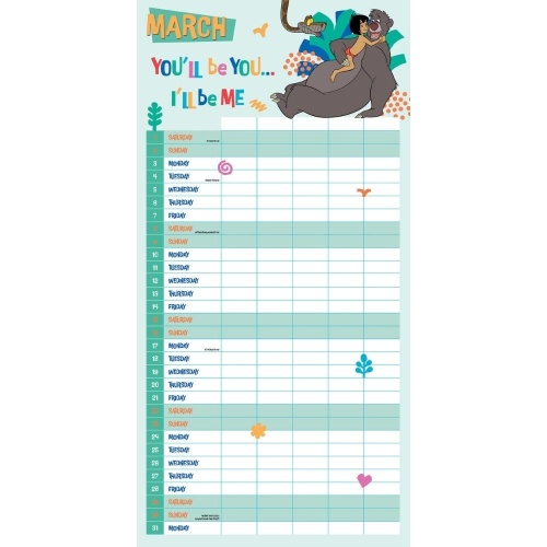 Disney Classics Family Organiser 2025 Calendar