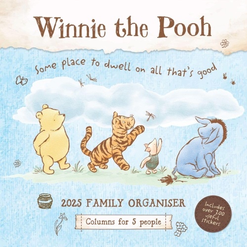 Disney Winnie The Pooh Family Organiser Wall 2025 Calendar