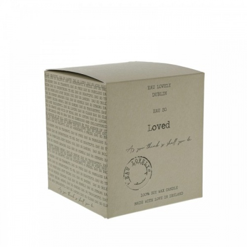 Eau So Loved Candle by Eau Lovely Soy Wax Candle with Rose Quartz Gemstones