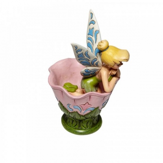 Disney Traditions A Spot of Tink Tinker Bell Sitting in a Flower Figurine