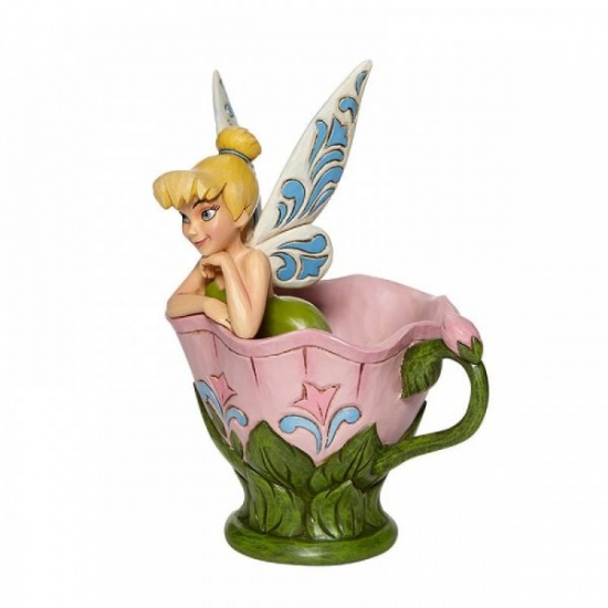 Disney Traditions A Spot of Tink Tinker Bell Sitting in a Flower Figurine