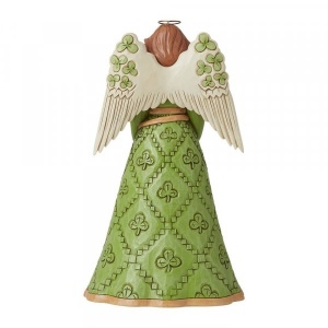 Jim Shore Irish Angel with Shamrock Wings Figurine